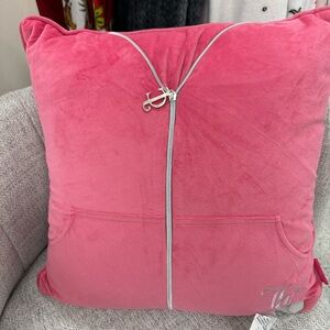 NWT Juicy couture Pink hoodie Pillow accent pillow decor